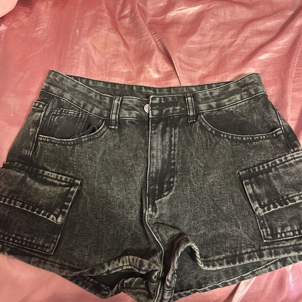 Women's Black Denim Shorts